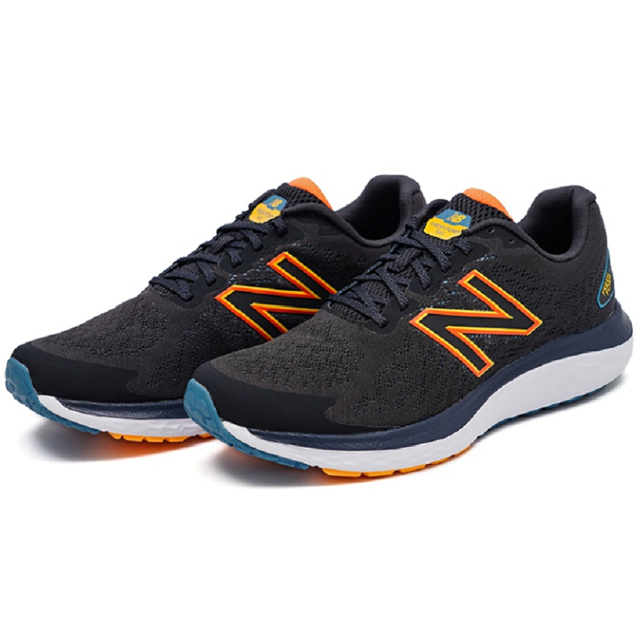 Giày New Balance Fresh Foam 'Black Orange' M680CK7 - Ảnh 7