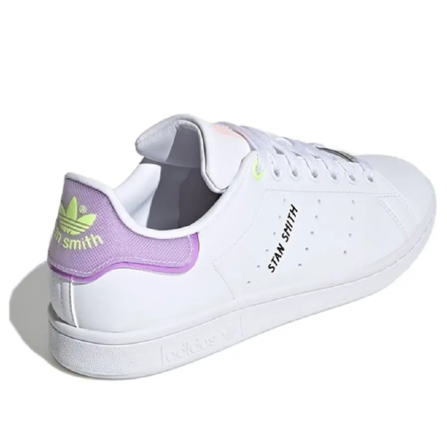 Alternative view of Giày Adidas Stan Smith 'White Purple Lime' FZ3653