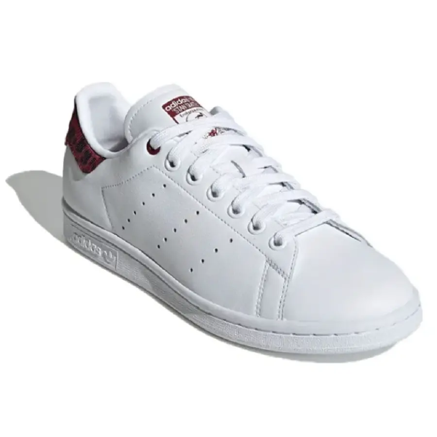 Giày Adidas Stan Smith 'White Collegiate Burgundy' EE4896 - Ảnh 3