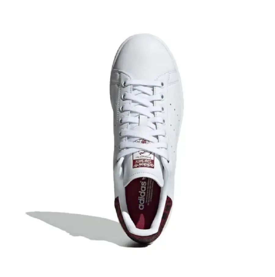 Giày Adidas Stan Smith 'White Collegiate Burgundy' EE4896 - Ảnh 4