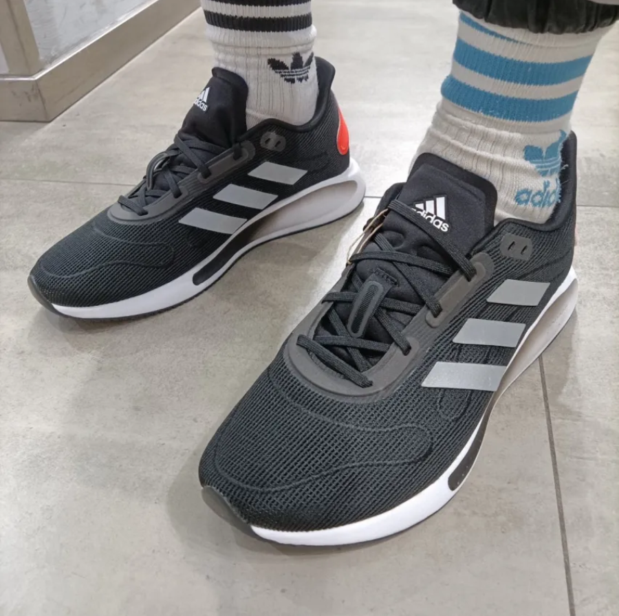 Giày Adidas Galaxar Run 'Black Solar Red' FW1187 - Ảnh 2