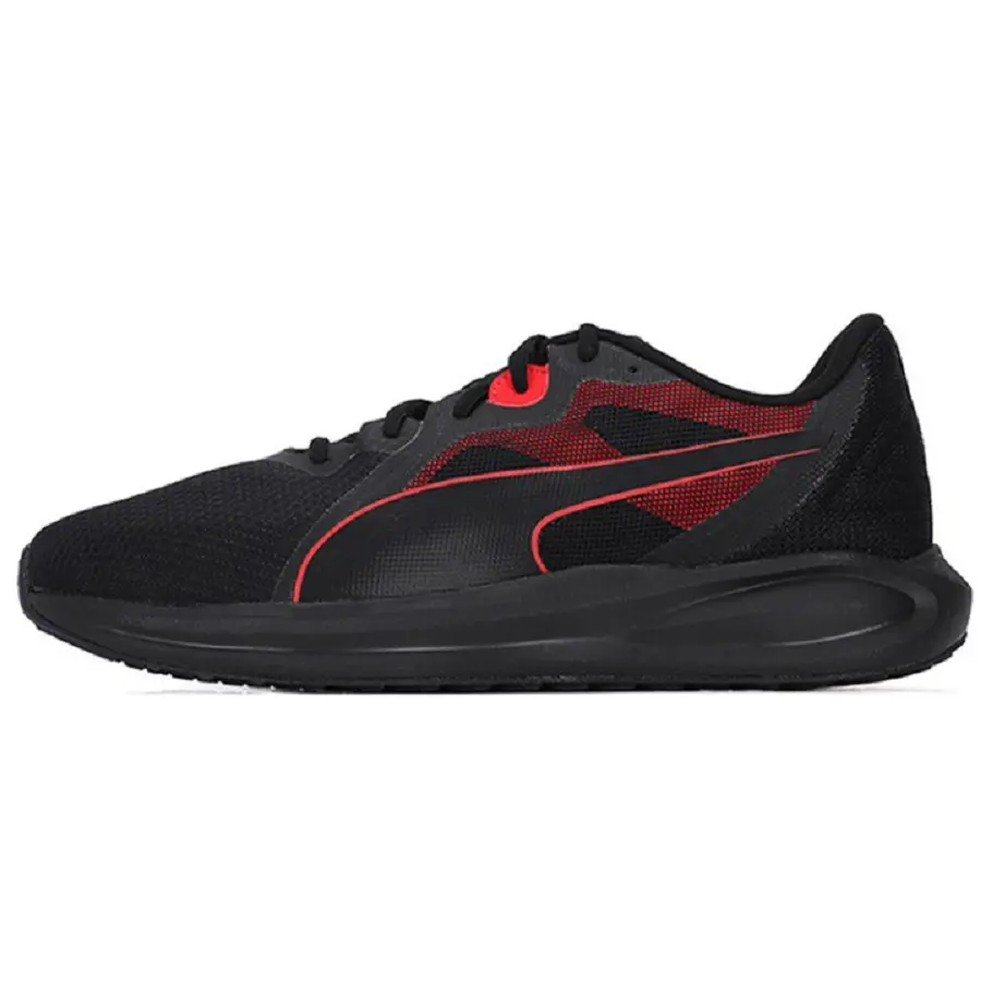 Alternative view of Giày Puma Twitch Runner 'Black High Risk Red' 376289-02