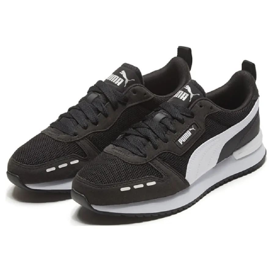 Giày Puma R78 Lace Up Mens 'Black' 373117-01 - Ảnh 3