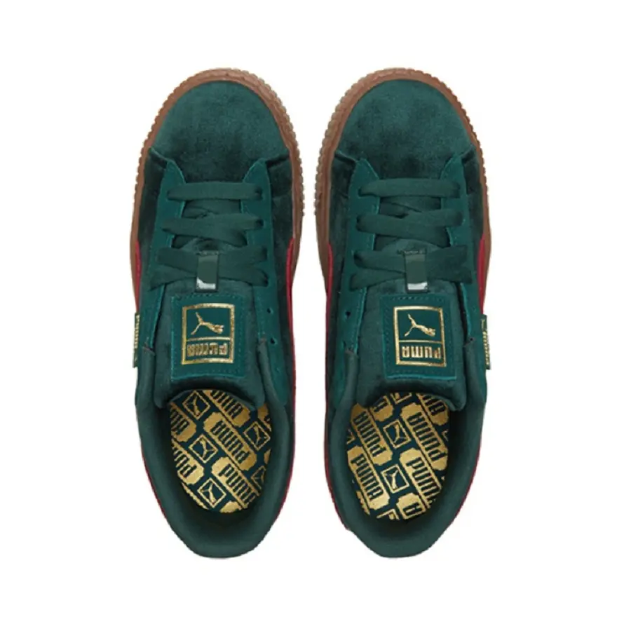 Giày Puma Platform Velvet 'Green Red Gum' 373935-03 - Ảnh 5