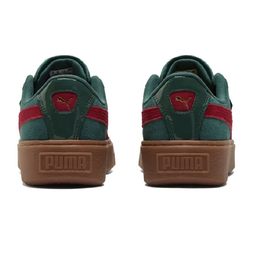 Giày Puma Platform Velvet 'Green Red Gum' 373935-03 - Ảnh 3
