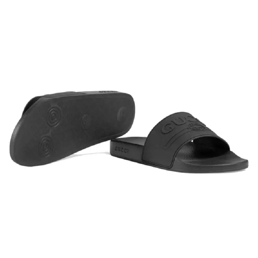 Alternative view of Dép Gucci Logo Rubber Slide 'Black' 522887-JCZ00-1031
