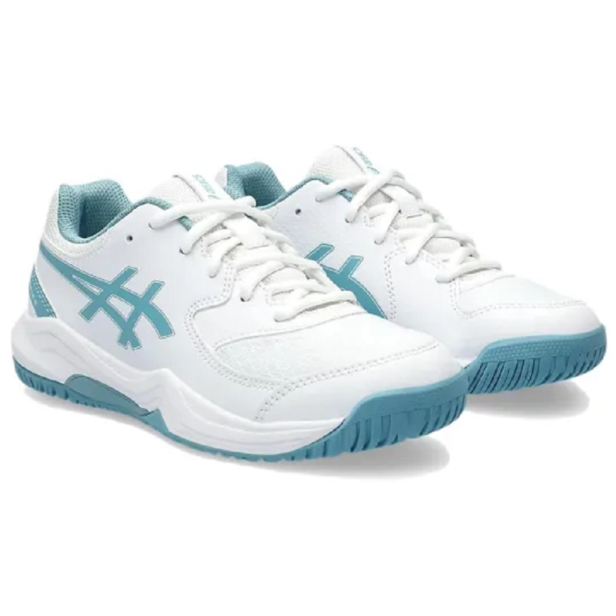Giày Asics Gel Dedicate 8 GS 'White Gris Blue' 1044A077 100 - Ảnh 2