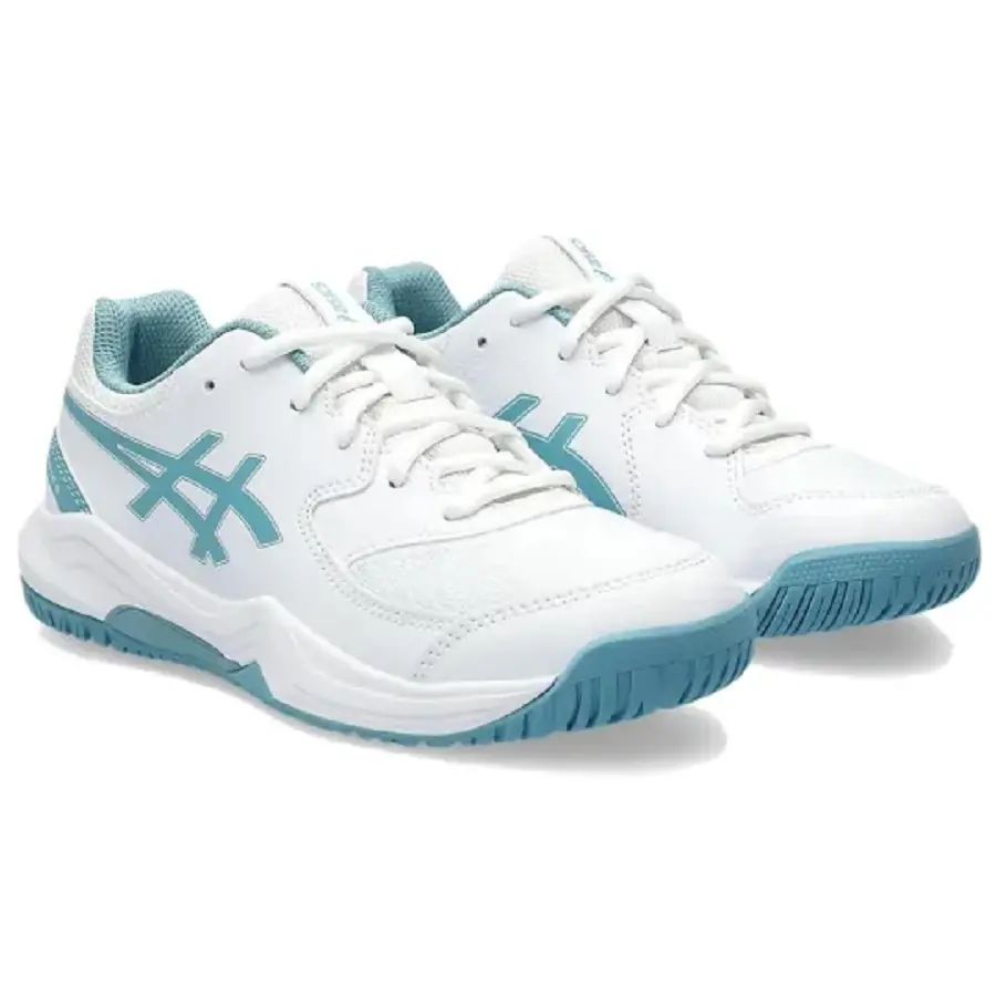 Alternative view of Giày Asics Gel Dedicate 8 GS 'White Gris Blue' 1044A077 100