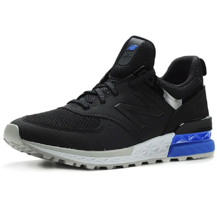 Alternative view of Giày New Balance 574 'Black White Blue' MS574SCS