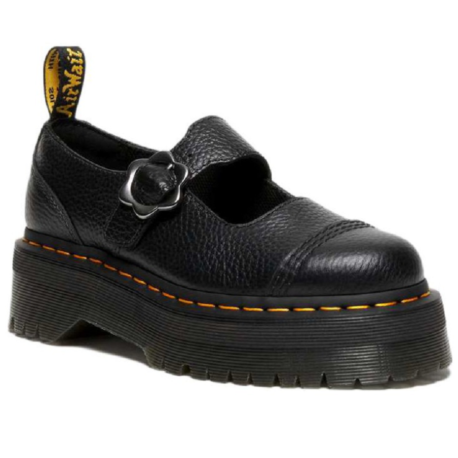 Giày Dr.Martens Addina Flower Buckle 'Black' 27644001 - Ảnh 2
