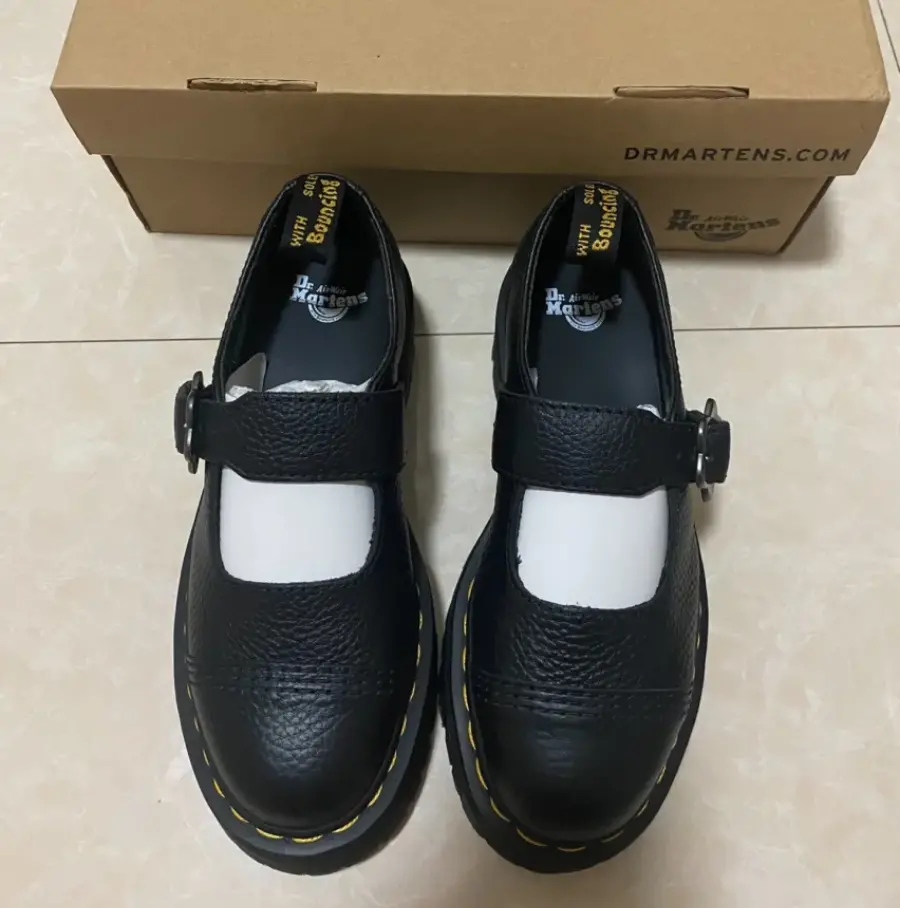 Giày Dr.Martens Addina Flower Buckle 'Black' 27644001 - Ảnh 5