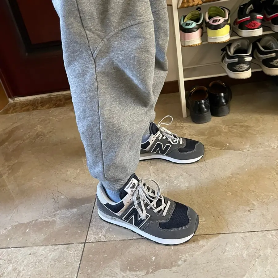 Giày New Balance 574 'Grey Dark Navy' ML574EI2 - Ảnh 4