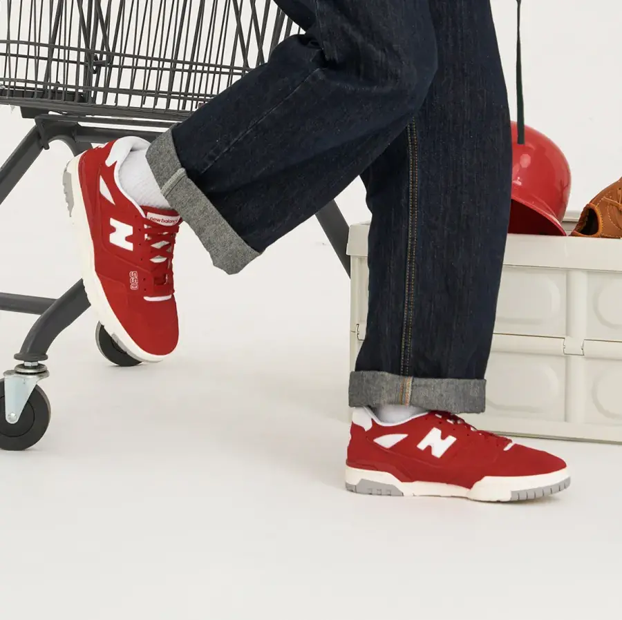 Giày New Balance 550 Suede Pack Team 'Red' BB550VND - Ảnh 4