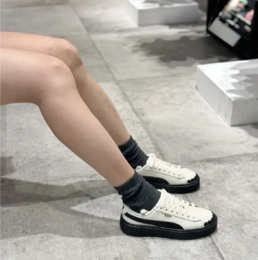 Giày Puma Basket 'White Black' 397250-01 - Ảnh 3