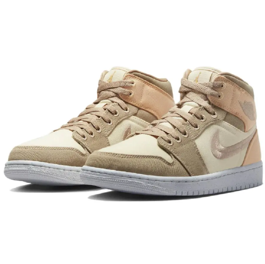 Giày Nike Air Jordan 1 Mid "Canvas Khaki" DV0427-102 - Ảnh 3