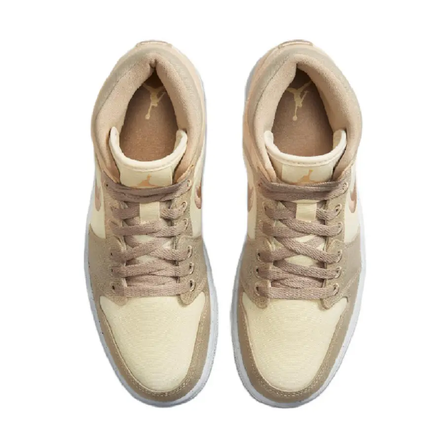 Giày Nike Air Jordan 1 Mid "Canvas Khaki" DV0427-102 - Ảnh 4