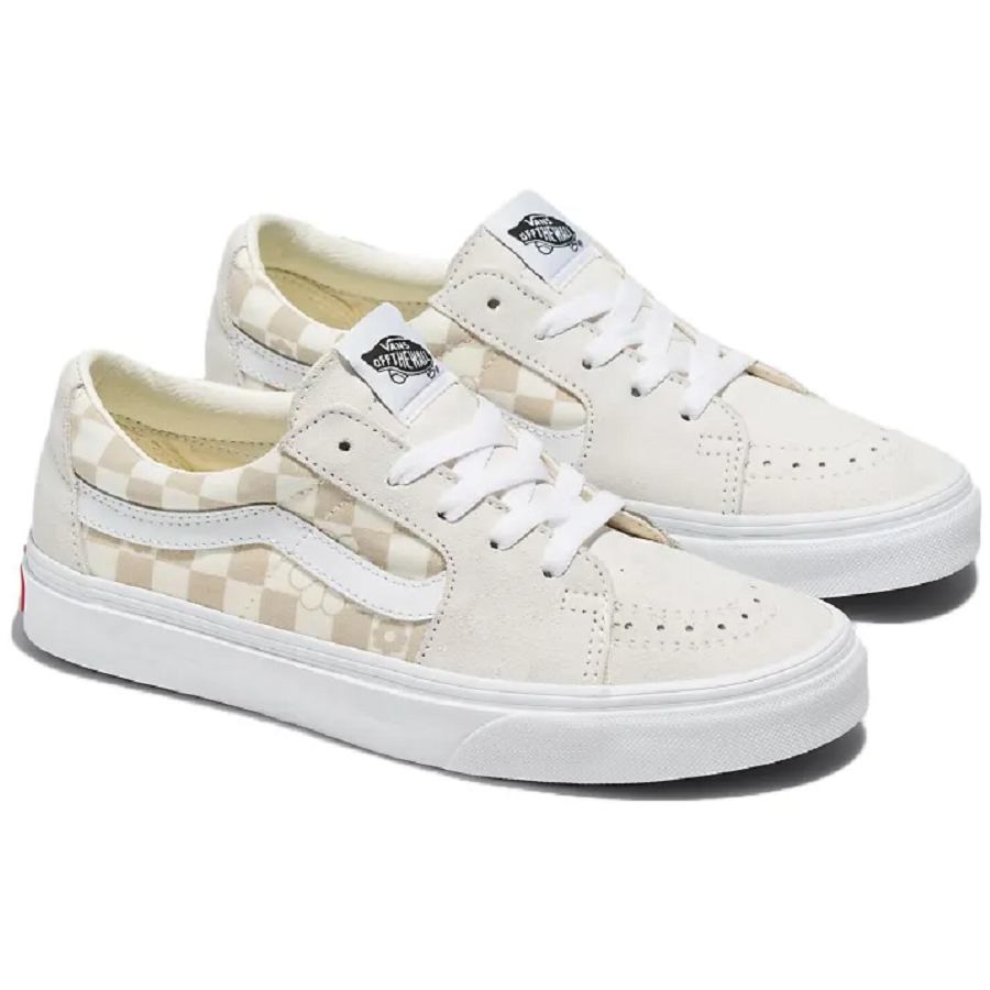 Giày Vans Sk8-Low Floral Check Shoes 'White' VN0009QRFS8 - Ảnh 5
