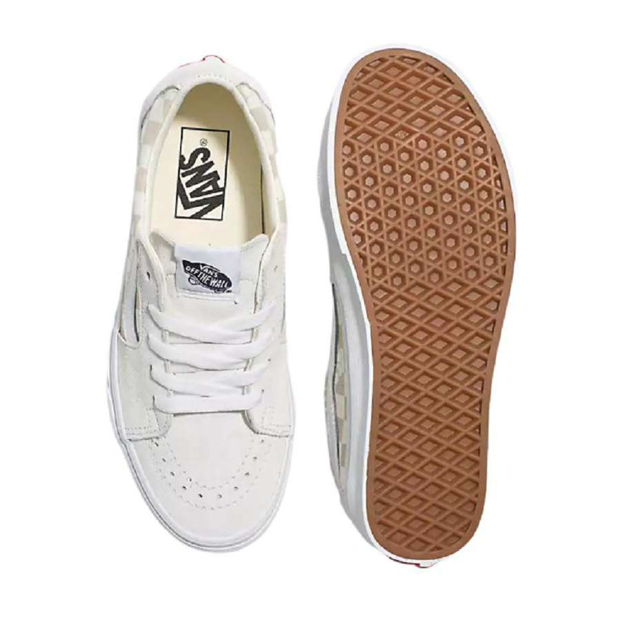 Giày Vans Sk8-Low Floral Check Shoes 'White' VN0009QRFS8 - Ảnh 4