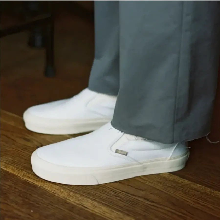 Giày JJJJound x Vans Classic Slip-On 'White' VN0A3QXYW00 - Ảnh 6