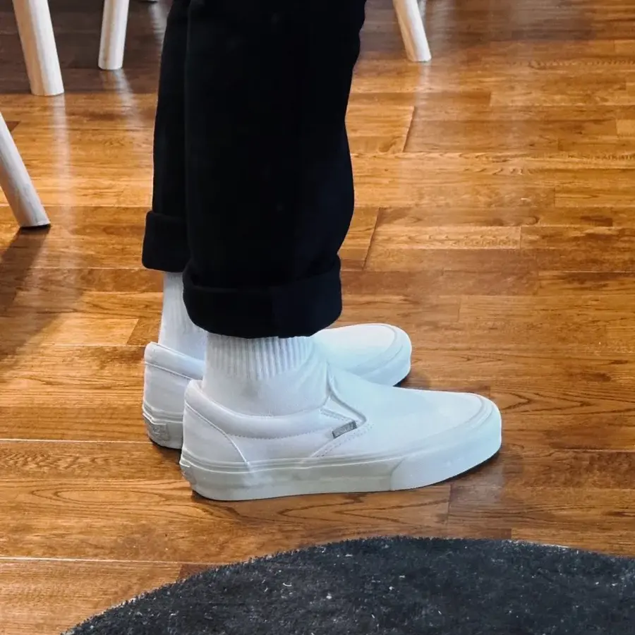 Giày JJJJound x Vans Classic Slip-On 'White' VN0A3QXYW00 - Ảnh 4