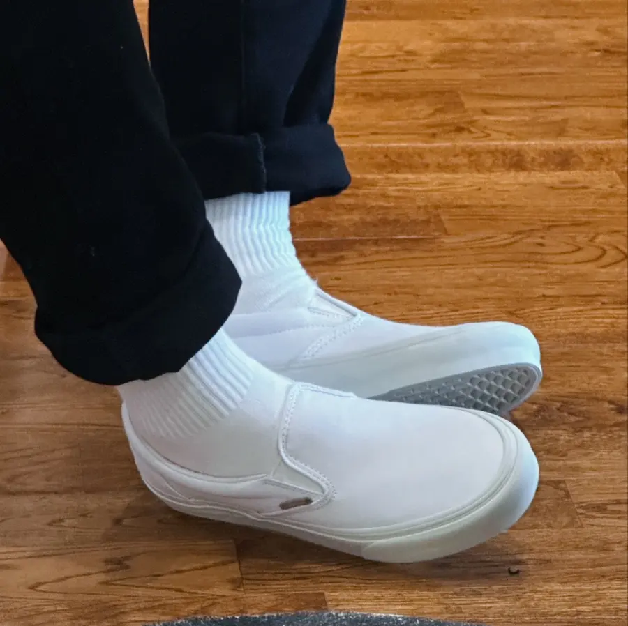 Giày JJJJound x Vans Classic Slip-On 'White' VN0A3QXYW00 - Ảnh 5