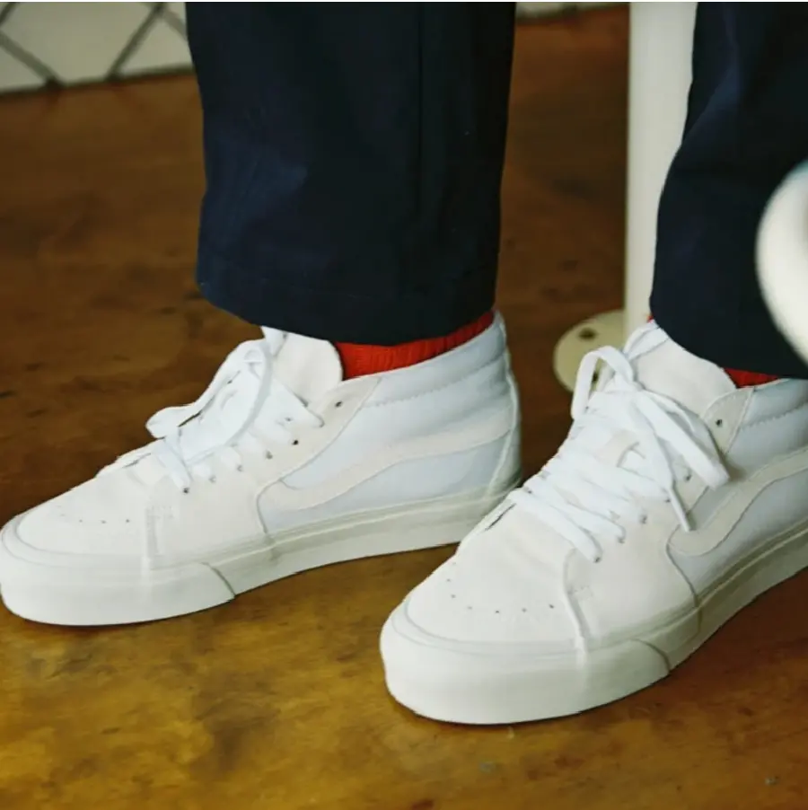 Giày Vault By Vans x JJJJound Sk8-Mid 'White' VN0A7TNHW00 - Ảnh 4