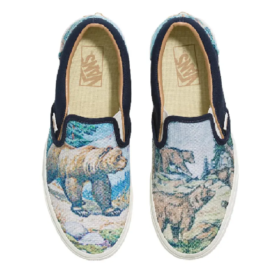 Giày Vans Classic Slip-On 'Blue-Green' VN0009Q7FRS - Ảnh 3