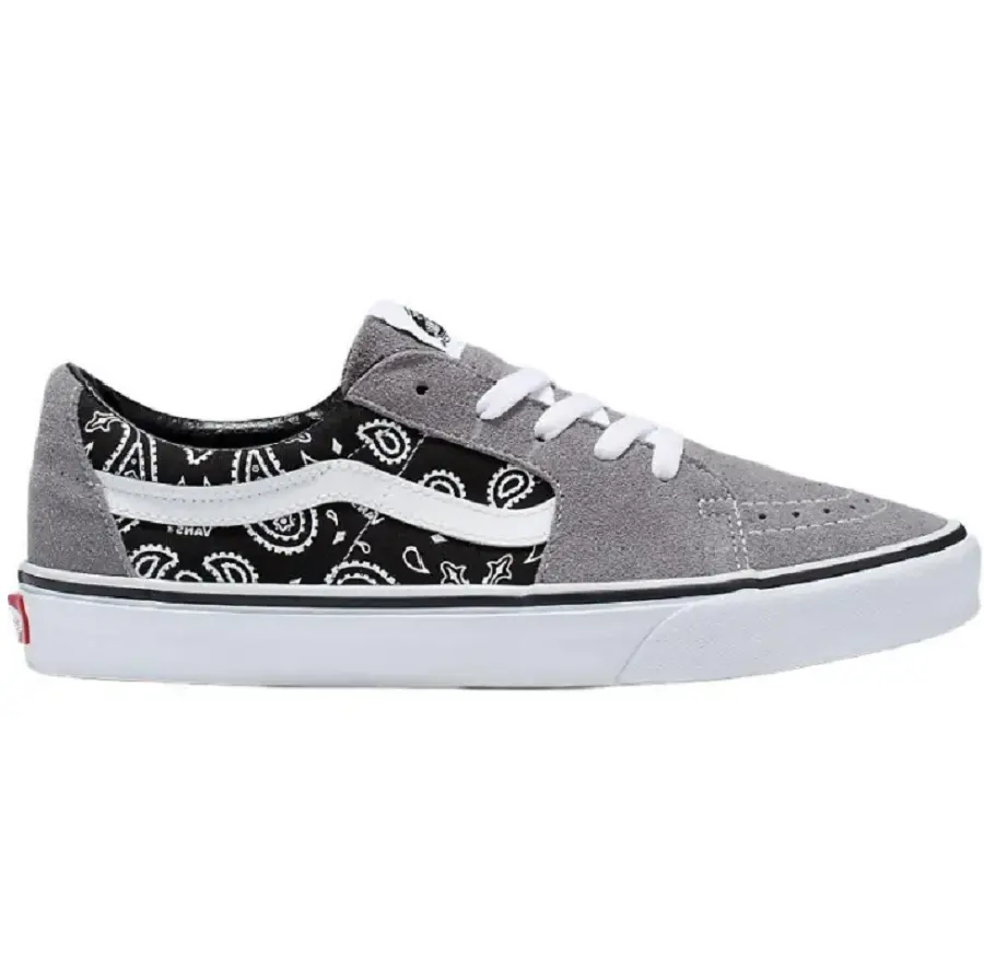 Giày Vans Sk8-Low Paisley Shoe 'Gray and White' VN0A5KXDBGJ