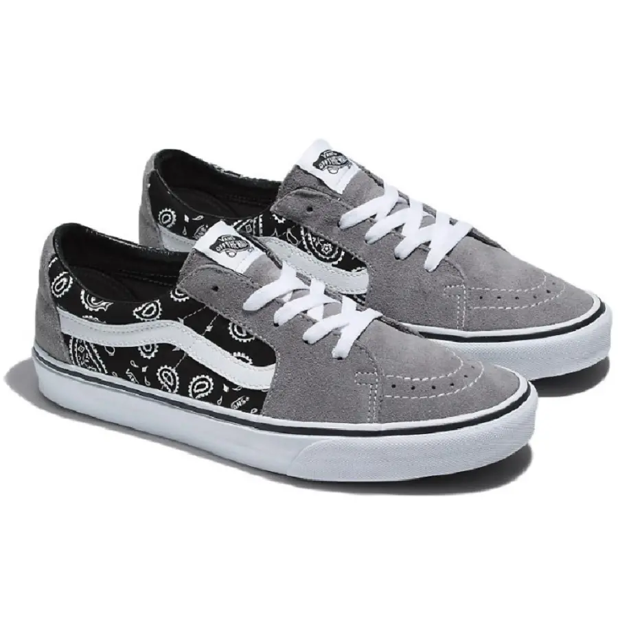 Alternative view of Giày Vans Sk8-Low Paisley Shoe 'Gray and White' VN0A5KXDBGJ
