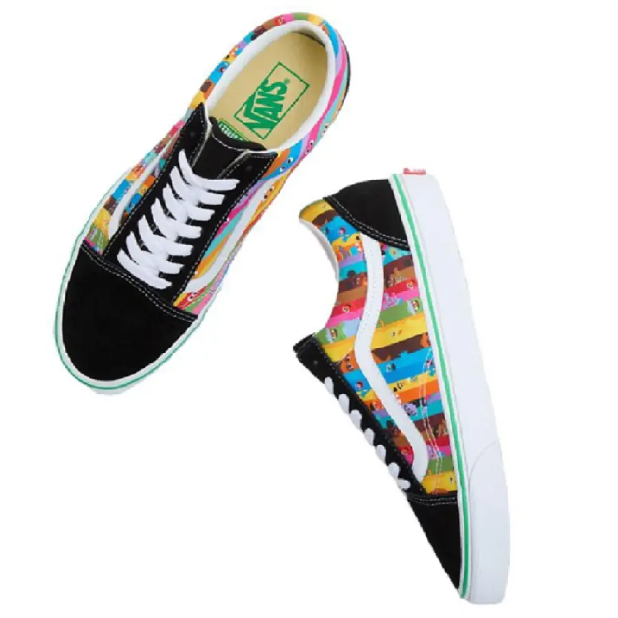 Giày Vans Sesame Street x Old Skool 'Rainbow Stripes' VN000D3HBMB - Ảnh 4