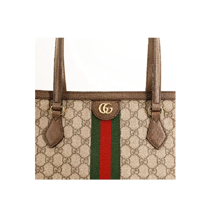 Túi Gucci Ophidia GG Medium Tote In 'Beige & Ebony' 63168596IWB8745 - Ảnh 4