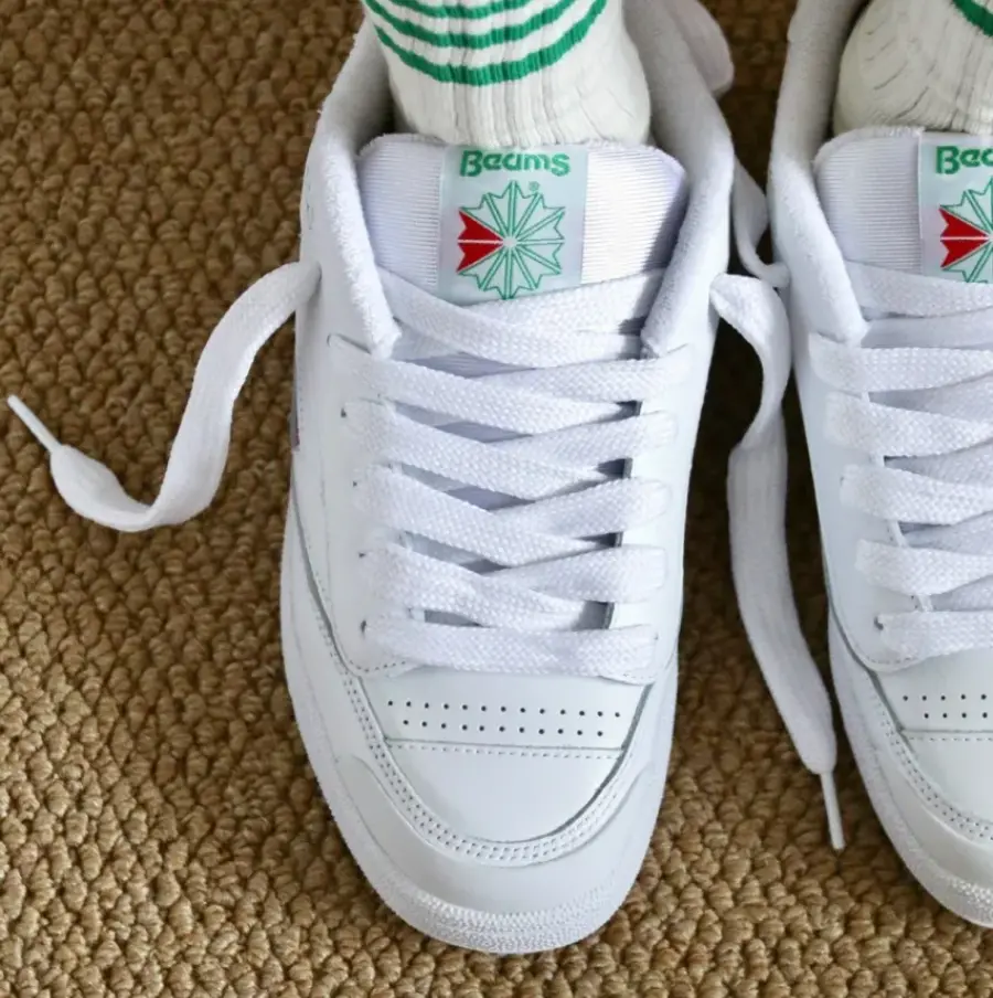 Giày beams x Reebok Club C 'White' 100033747 - Ảnh 5