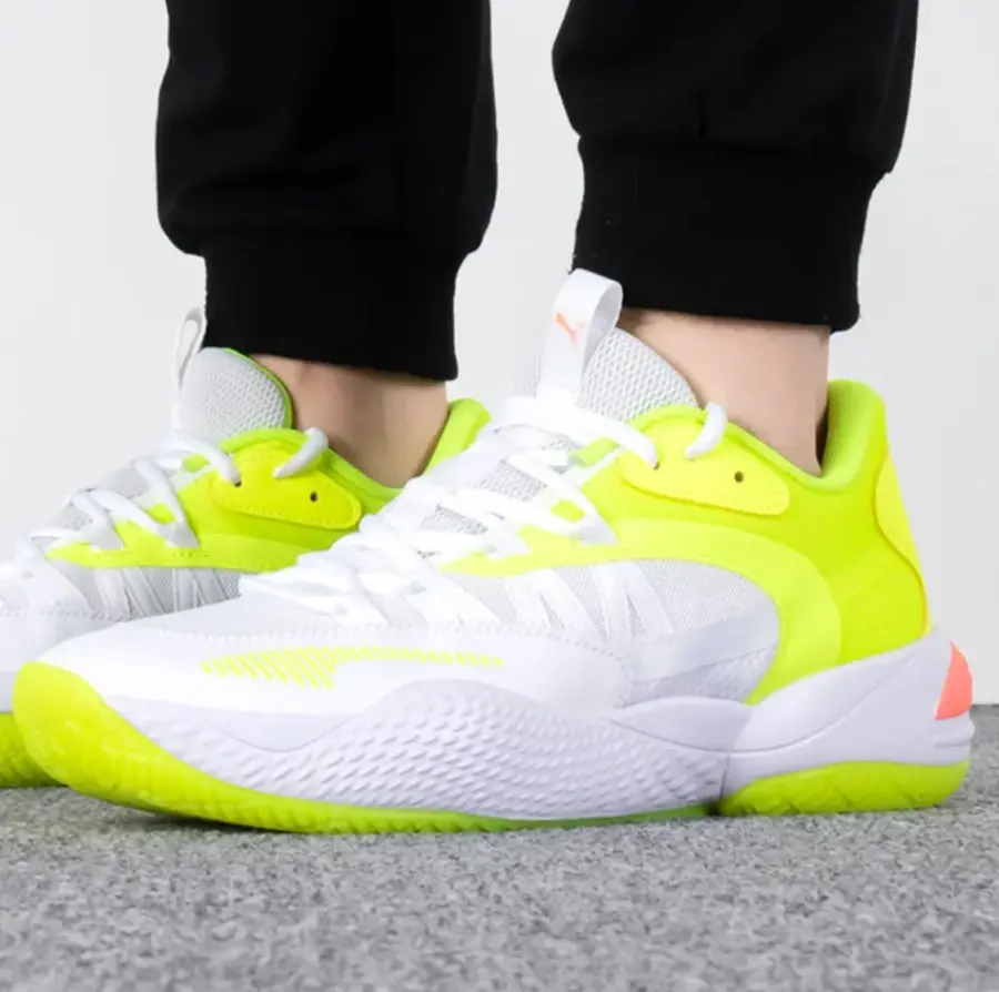 Giày Puma Court Rider 2.0 Glow Stick 'White Lime' 377393-02 - Ảnh 4