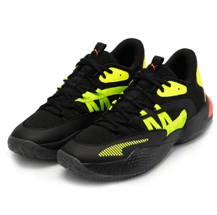 Alternative view of Giày Puma Court Rider 2.0 Glow Stick 'Black Lime Squeeze' 377393-01