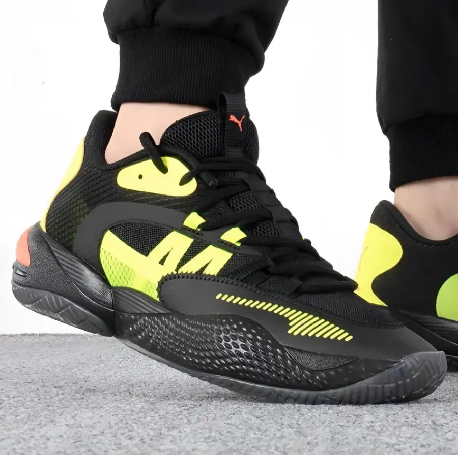 Giày Puma Court Rider 2.0 Glow Stick 'Black Lime Squeeze' 377393-01 - Ảnh 5