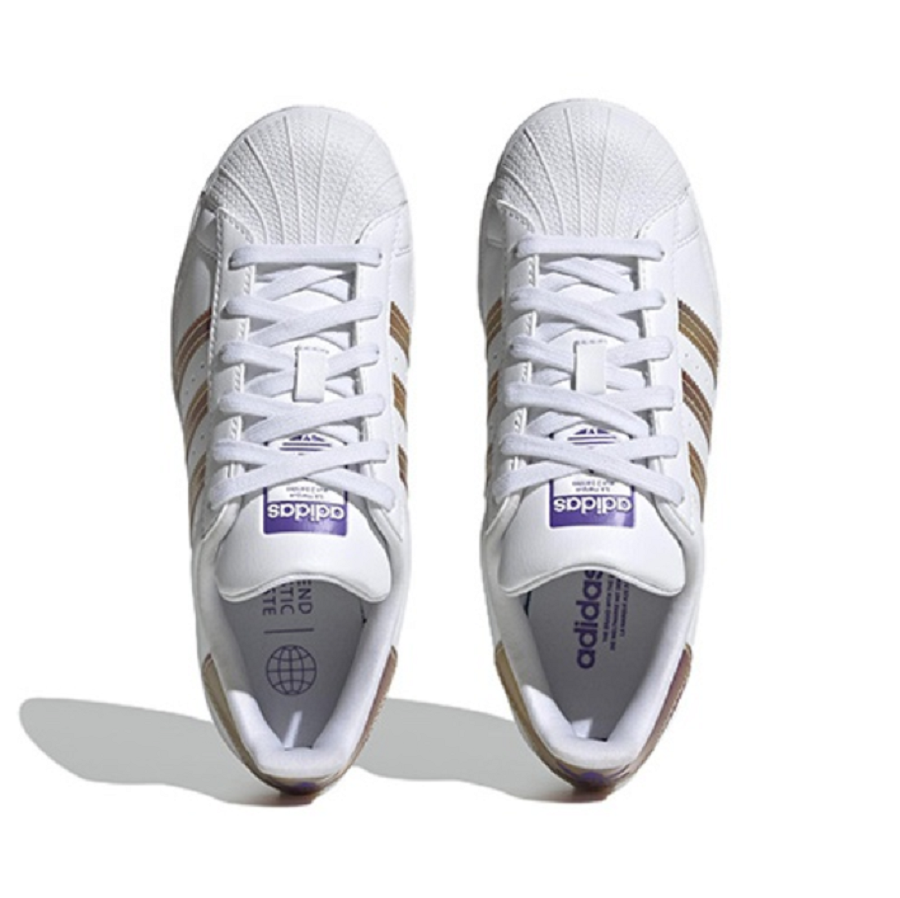 Giày Adidas Superstar J 'Iridescent - White' HQ4346 - Ảnh 3