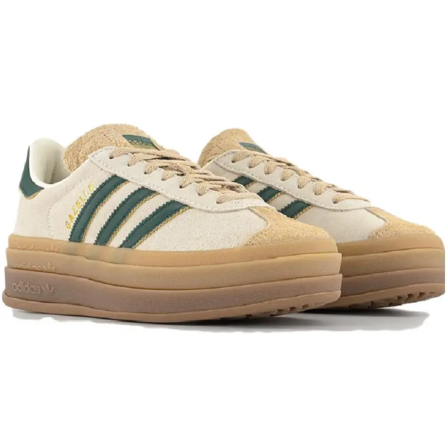 Giày Adidas Gazelle Bold 'Cream White Green' ID7056 - Ảnh 5
