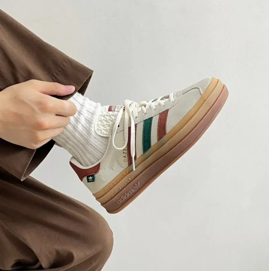 Giày Adidas Gazelle Bold 'White Tan' IG3685 - Ảnh 6