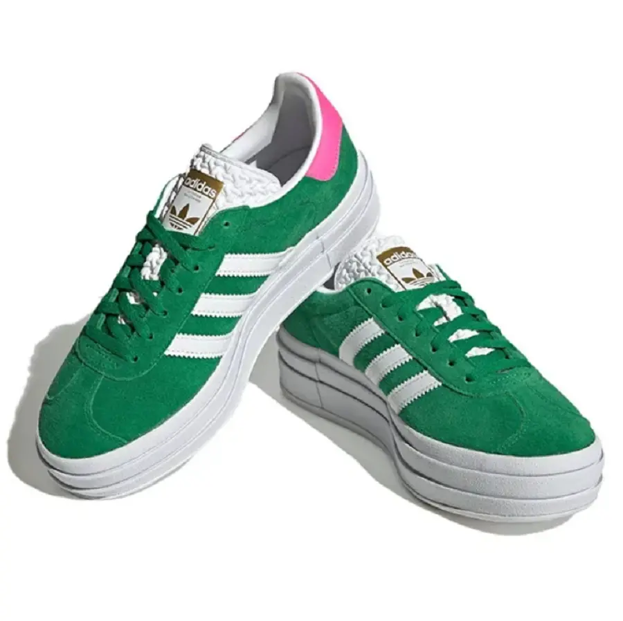 Alternative view of Giày Adidas Gazelle Bold 'Green Lucid Pink' IG3136