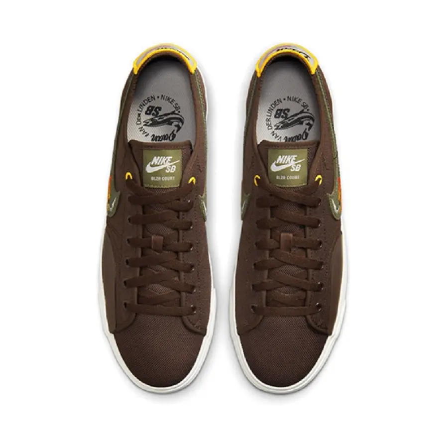 Giày Nike SB Blazer Court x DVD Linden 'Brown' CZ5605-200 - Ảnh 6