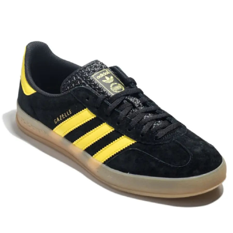 Giày Adidas Originals Gazelle Indoor 'Black Yellow' F35169 - Ảnh 4