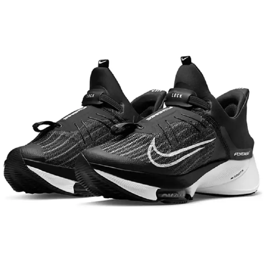 Alternative view of Giày Nike Air Zoom Tempo Next% FlyEase 'Black White' CV1889-005