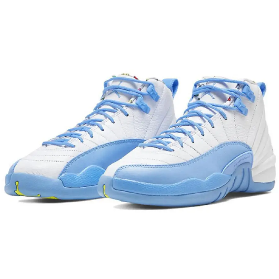 Alternative view of Giày Nike Air Jordan 12 Retro Emoji 'White Blue' DQ4365-114