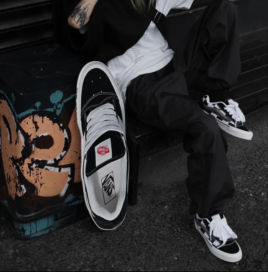 Giày Vans Knu Skool 'Black and White' VN0009QCCJJ - Ảnh 5