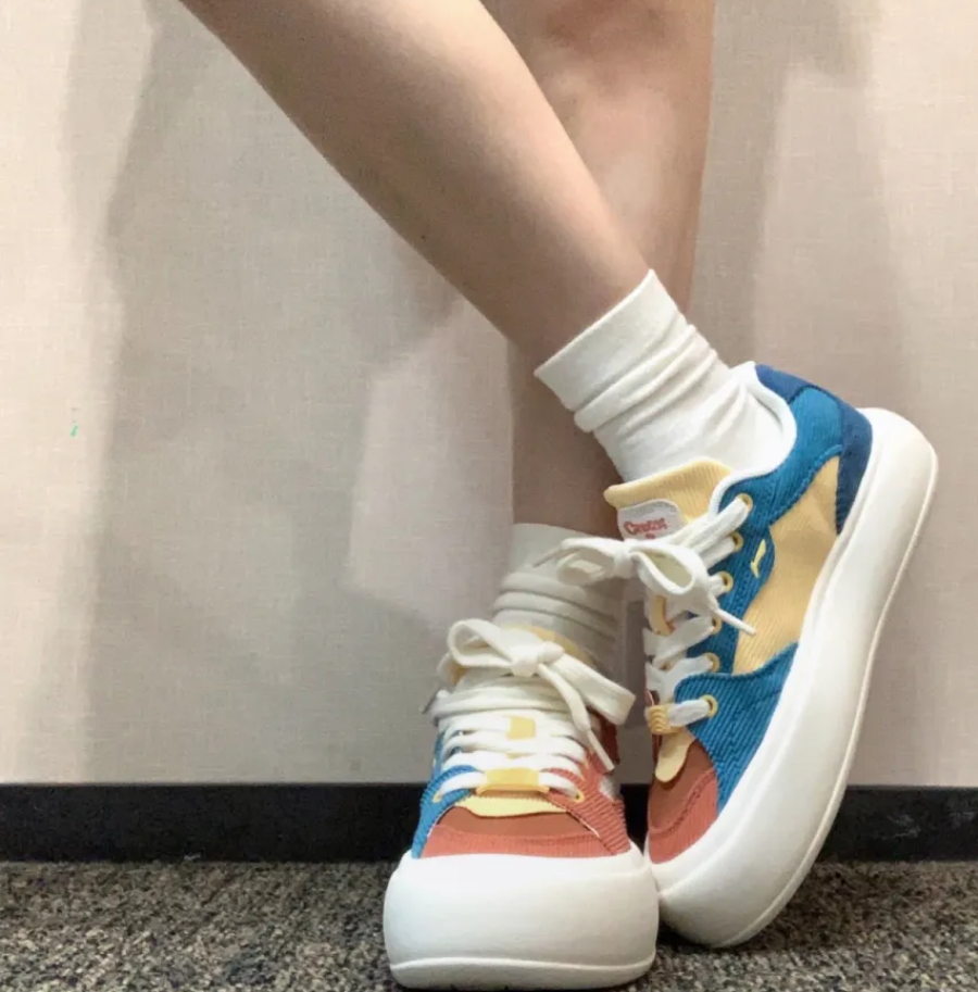 Giày LiNing Puff Platform 'Brown Blue' AZGT092-1 - Ảnh 5