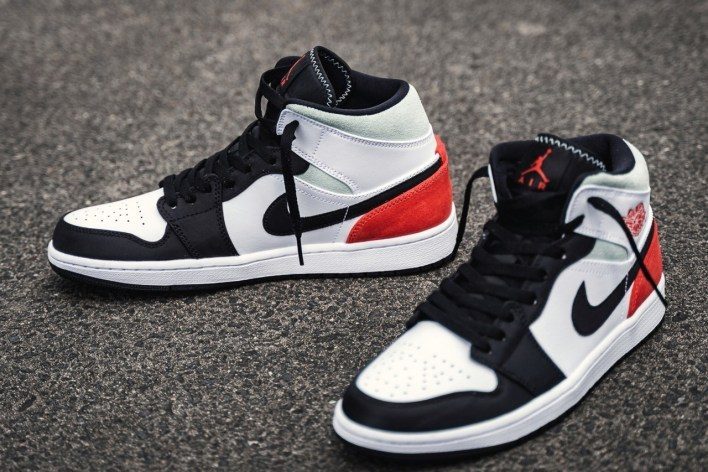 Giày Nike Air Jordan 1 Mid SE 'Union Black Toe' 852542-100 - Ảnh 2