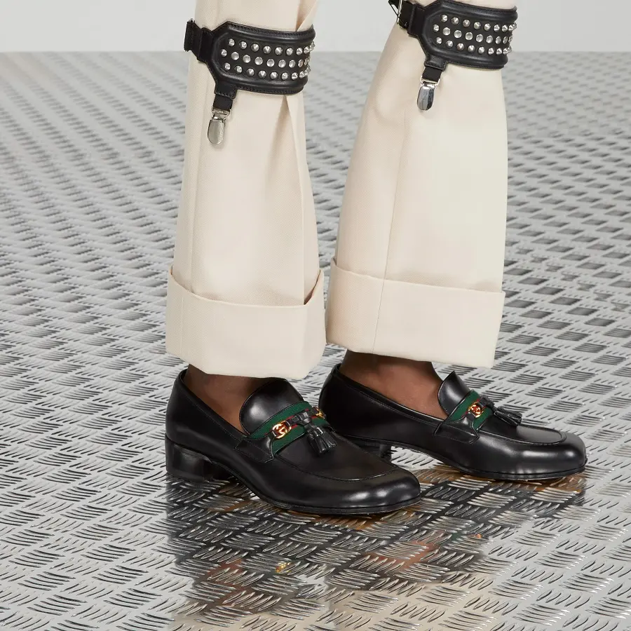 Alternative view of Giày Gucci Loafer With Tassels 'Black' ‎744406-1W610-1066