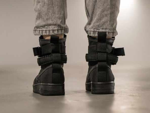 Giày Nike SF Air Force 1 High 'Triple Black' 857872-002 - Ảnh 3