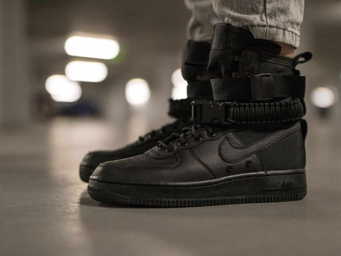 Giày Nike SF Air Force 1 High 'Triple Black' 857872-002 - Ảnh 4