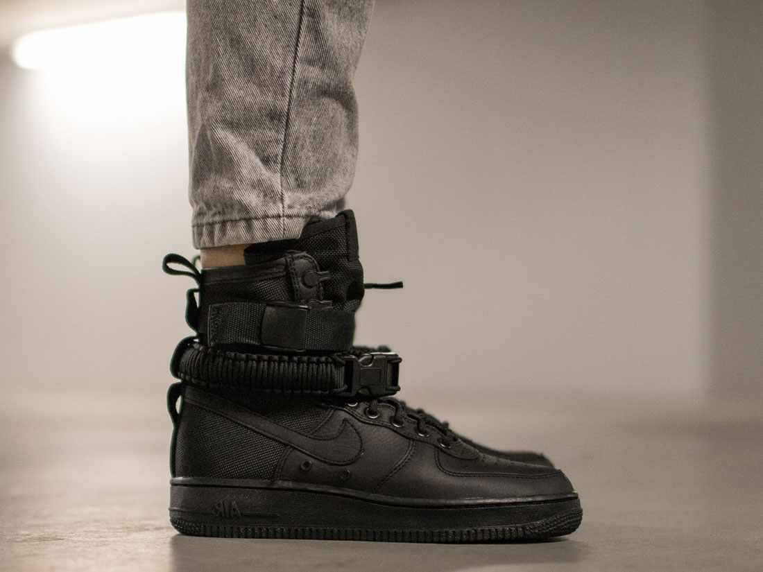 Giày Nike SF Air Force 1 High 'Triple Black' 857872-002 - Ảnh 5